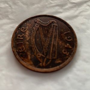 1943 Irish harp Ireland rare coin